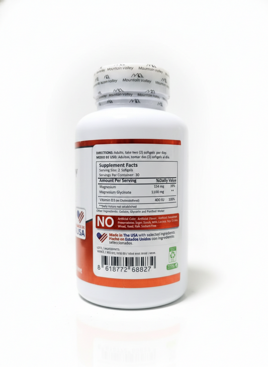 MAGNESIUM GLYCINATE 550MG X 60CAPS