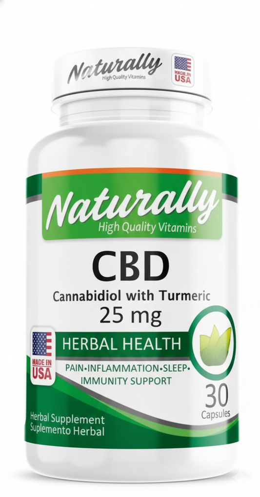 CBD 25MG + CURCUMA 200MG X 30CAPS