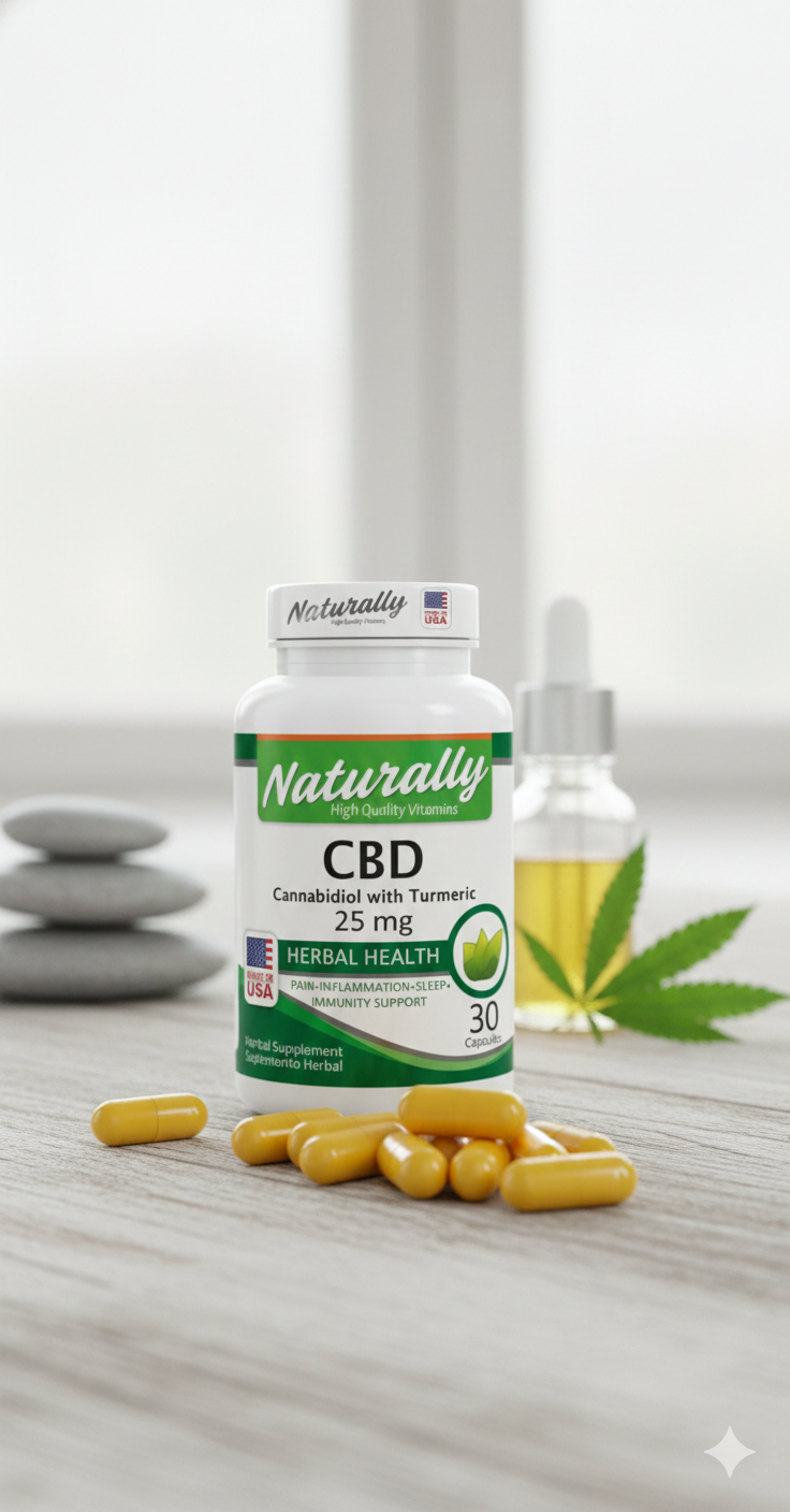 CBD 25MG + CURCUMA 200MG X 30CAPS