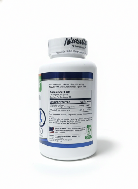 MAGNESIUM CITRATE 500MG X 60CAPS