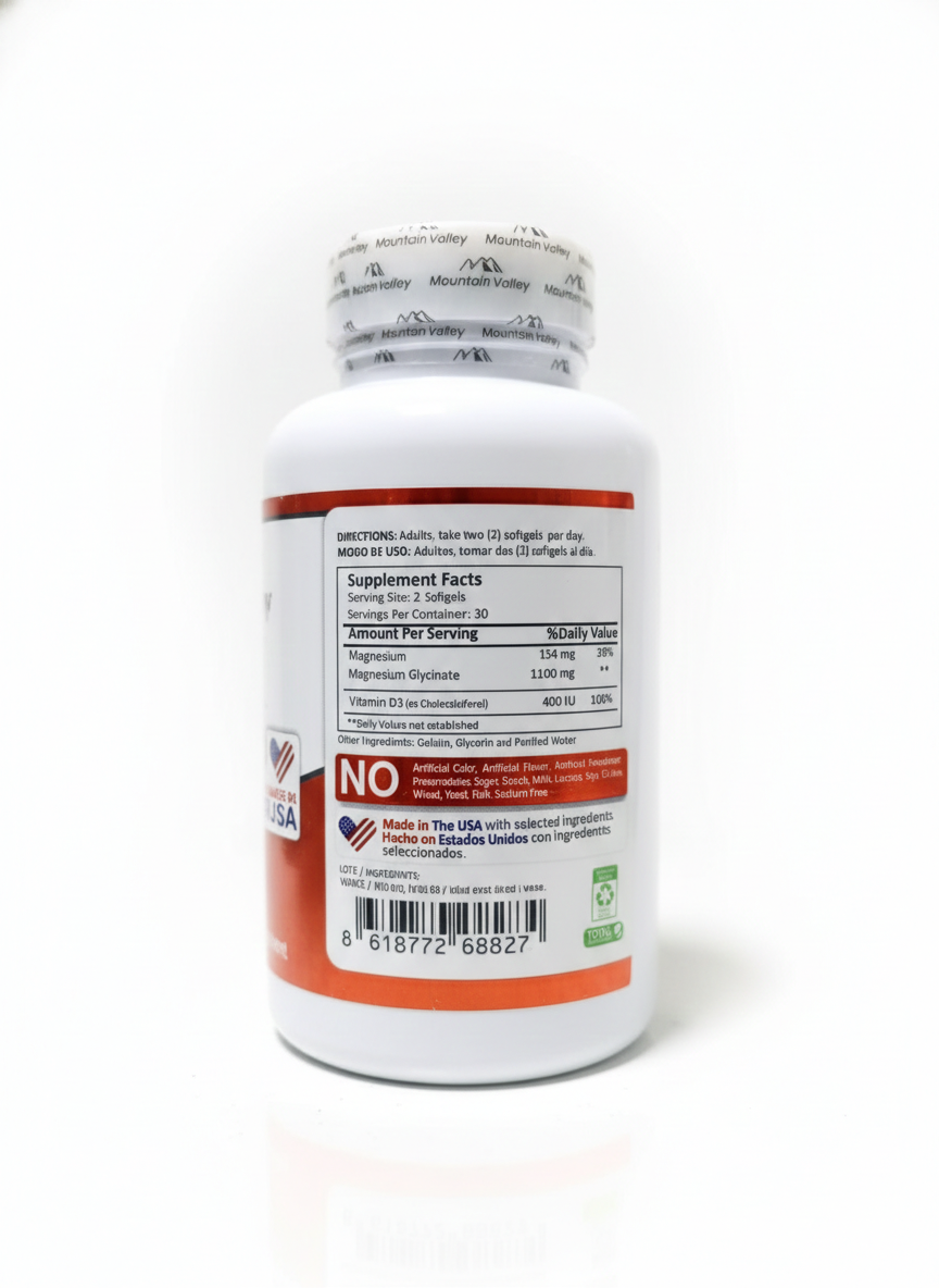 MAGNESIUM GLYCINATE 550MG X 60CAPS