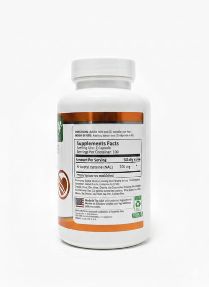 NAC ACETYL CISTEINE 700MG X 100CAP