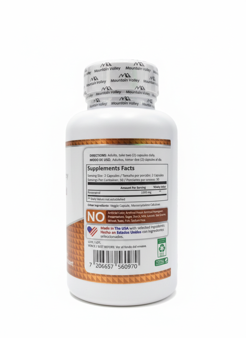RESVERATROL 1000MG X 100CAPS