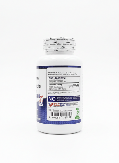 ZINC GLUCONATE 350MG X 100CAPS